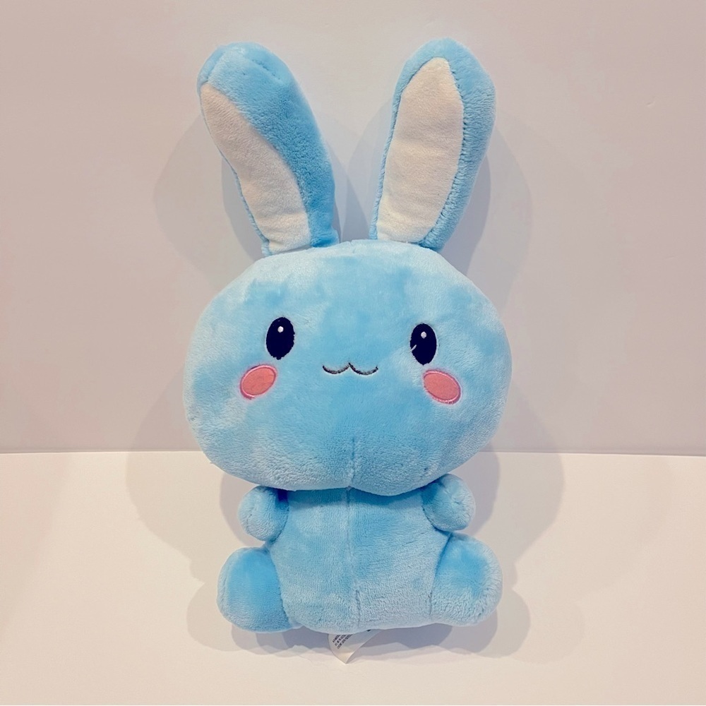Goffa Stuffed Plush Easter Bunny Rabbit Blue Kawaii Anime Lovey Animal 15"